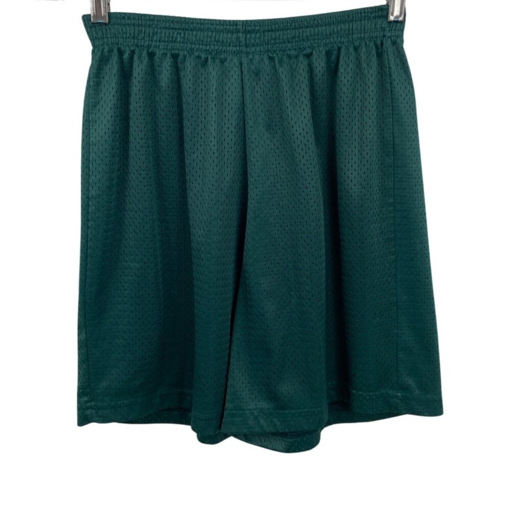 Vintage Pro Spirit Mens Size XL Green Athletic Shorts Drawstring Elastic Waist